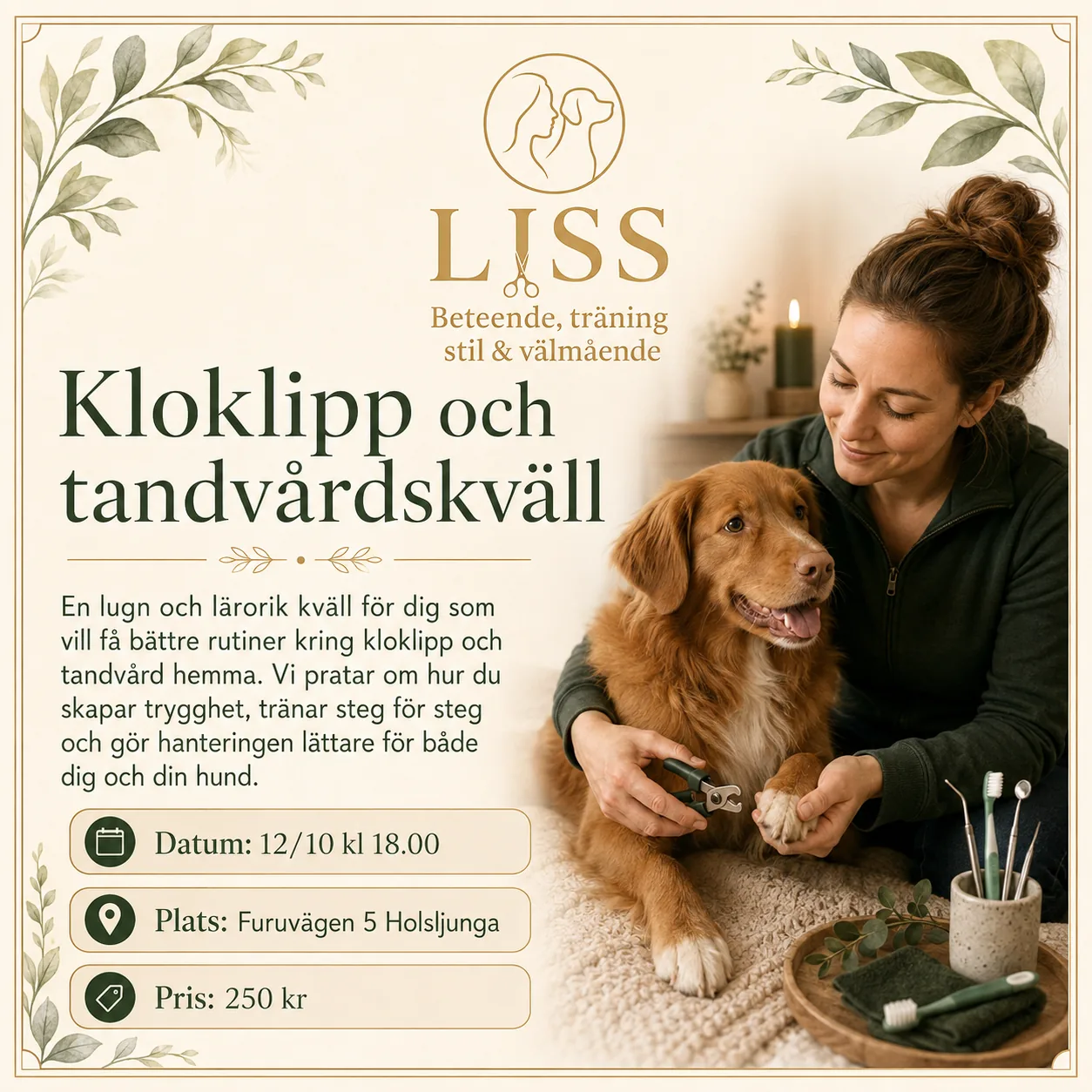 Omslagsbild för kursen Kloklipp och tandvård – lär dig sköta det hemma